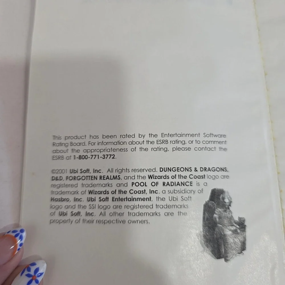Pool of Radiance Ruins of Myth Drannor PC Game‎ Manual Booklet D&D Ubisoft FR